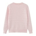 thumbnail image 3 of TOWED22 Girls Cardigan Sweater Boys Long Sleeve School Uniforms Toddler Kids Knit Embroidery Button Jacket Outwear Tops(Pink,7-8 Y), 3 of 7