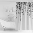 thumbnail image 4 of Extra Long Shower Curtain 72x84 Inch, Grey Eucalyptus Leaves Shower Curtain Waterproof Bathroom Decor Summer Botanical Farmhouse Fabric Bath Curtain Set Accessories with Hooks, 4 of 6