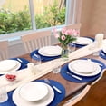 thumbnail image 5 of Hakochia 6-pack Washable Woven Vinyl Placemats Set, Non-Slip Heat-Resistant Oval Table Mats, 18x12 inches, Easy to Clean Everyday Meals, 5 of 11