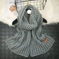 thumbnail image 4 of MESSUEN Crochet Scarf Knit Scarf Fall Scarf Winter Scarf for Women Cotton Scarves for Women Scarf for Woman Knitted Scarf Gray One Size, 4 of 4