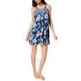 thumbnail image 1 of INC International Concepts Chemise de Nuit à Col en Dentelle Imprimé Rose (Marine, L), 1 of 2