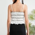 thumbnail image 3 of Gupgi Women's Ruched Tank Tops Spaghetti Strap Tie-up Front Camisole Summer Vest Sleeveless Cami Top, 3 of 9