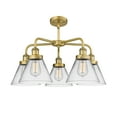thumbnail image 3 of Innovations Lighting - Cone - 5 Light Stem Hung Chandelier In Art Deco Style-15, 3 of 5