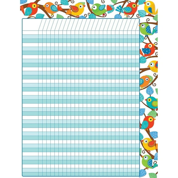 CARSON-DELLOSA Boho Birds Incentive Chart 114181