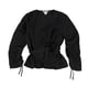 thumbnail image 1 of Blusa de punto bar III con pliegues para mujer negro grande, 1 of 2