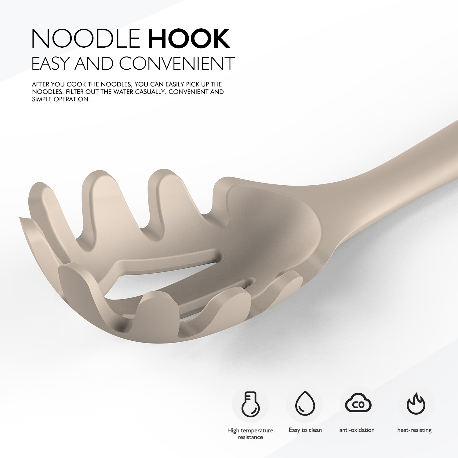 oannao 6-Piece Silicone Cooking Utensil Set with Wooden Handles photo 3