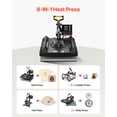 thumbnail image 5 of VEVOR Heat Press Machine 8 in 1 Combo, Heat Press 15x15 in, Swing Away T Shirt Printing Machine Digital Control, Multifunction Transfer Machine Sublimation, for T-Shirt Hat Cap Mug Plate, Black, 5 of 9