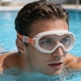 thumbnail image 1 of Gafas de natación para adultos y mascarilla de montura grande sin fugas con protección anti-niebla UV y correa ajustable para hombres, mujeres, piscina juvenil y natación en aguas abiertas, 1 of 5