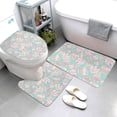 thumbnail image 3 of Bathroom Rugs Sets 3 Piece - Conch Shells Print No.9023 Absorbent Non Slip Bath Mats, U-Shape Toilet Lid Cover, Contour Mat, Soft Washable Shower Mats Bath Rug Mat for Bathroom Tub Toilet, 3 of 7