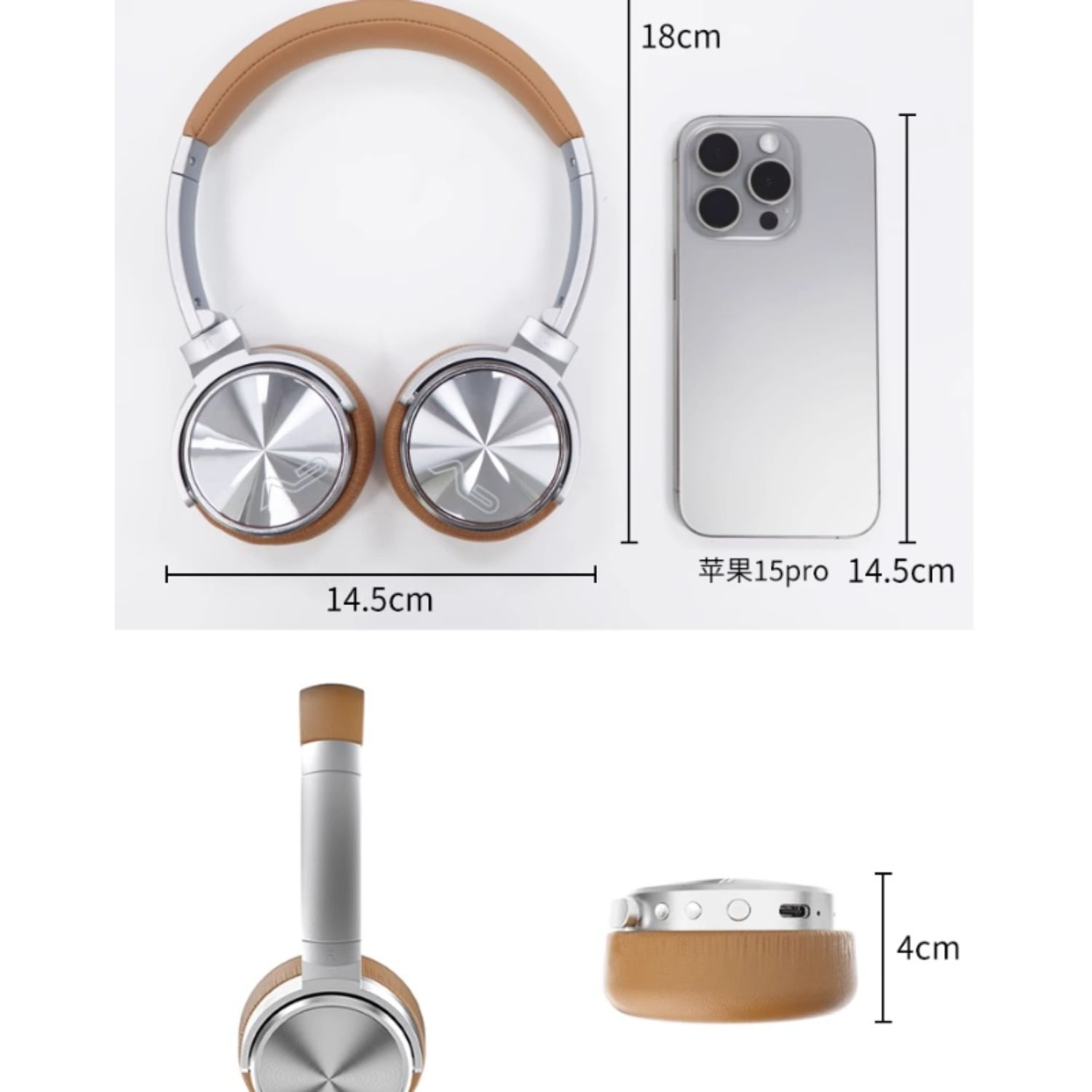Lasmex HB-65s Wireless Bluetooth Headphones, Over-Ear Portable Headset with Deep Bass & Stereo Sound