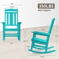 thumbnail image 2 of Carolayne Outdoor Rocking Chair and Table Set, Heavy Duty Weather Resistant Patio Rocker for Adult, Aruba Blue, 2 of 6