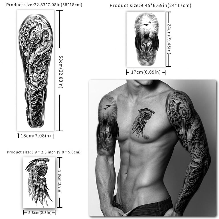 angel half sleeve tattoos