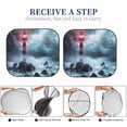 thumbnail image 6 of Haiem Lighthouse In A Stormy Sea Windshield Sun Shade: Universal Foldable 2-Piece Car Front Window Sunshade - Blocks Uv Rays, And Reduces Heat,Essential Car Accessory Small, 6 of 7