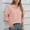 01 Pink, variant on Weiqiqre Tops for Women Trendy Long Sleeve Quarter Zip Pullover Quilted Sweatshirt Casual Loose V Neck Collared Tops with Pockets