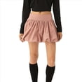 thumbnail image 2 of Minifalda Acampanada de Cintura Alta con Volantes para Mujer, Estilo Urbano Rosa L, 2 of 10