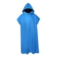 thumbnail image 4 of Poncho de microfibra Colamx para surf con capucha toalla de playa toalla de natación para piscina Azul, 4 of 8