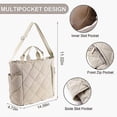 thumbnail image 4 of Tote Bag For Women Puffer Hobo Handbag Lightweight Quilted Padding Shoulder Bag Nylon Padded Crossbody Bag, 4 of 4