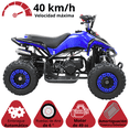 thumbnail image 2 of Cuatrimoto a Gasolina 49 cc 2T Arranque Manual Doble Freno de Disco Embrague Automático Carga Máx 50 kg Hasta 40 km/h - Azul, 2 of 8