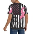 thumbnail image 2 of Hirioo Ribbon Breast Cancer Awareness for Men's Baseball T-shirt Shirts Short Sleeve Casual Summer Button Stretch T Shirts,Size S-4XL-Medium, 2 of 7