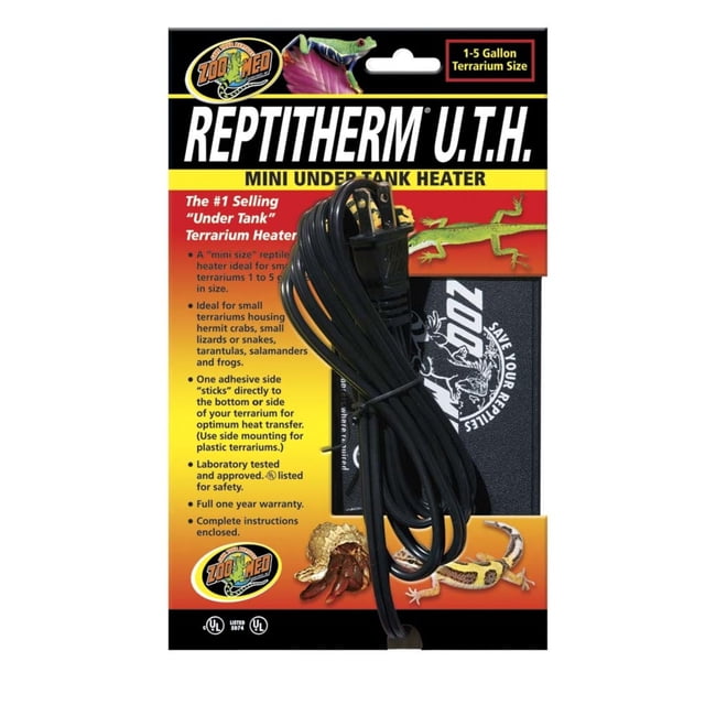 Calentador Bajo Terrario Zoo Med Reptitherm para 4-19 Litros
