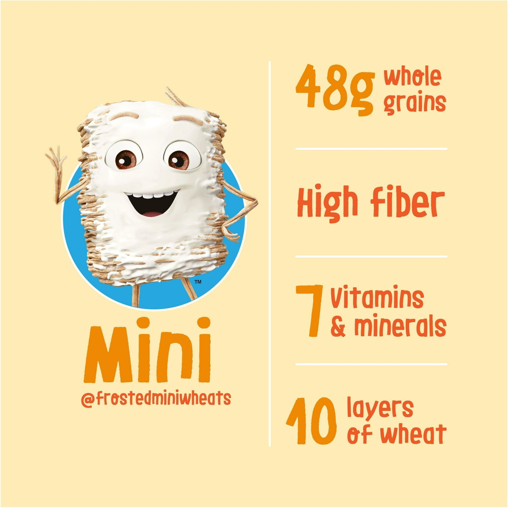 Kellogg's Frosted Mini-Wheats Breakfast Cereal, Kids Cereal, Family Breakfast, Original, 16oz (Pack 2)