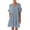Blue, variant on Buigttklop Dresses for Women 2023,Summer Casual Dress Sweet & Cute V-Neck Mini Dress with Pocket Short Sleevele Ruffle Dress