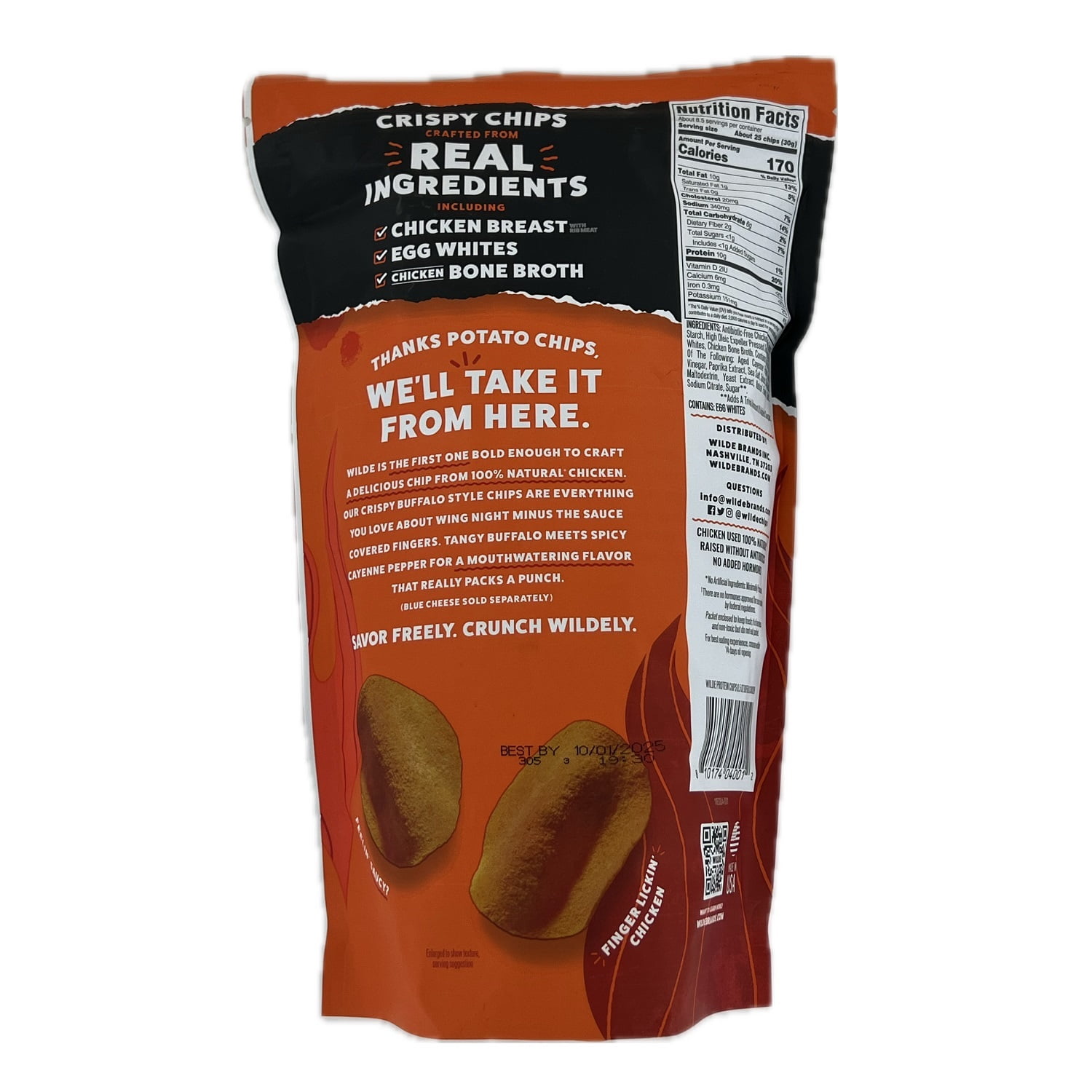 Wilde Buffalo Style Crispy Protein Chips, 8.5 Ounce