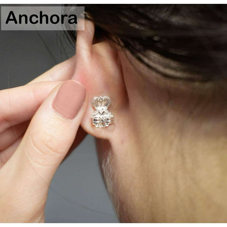 4 Pairs Earring Lifters Earring Support Backs For Heavy Earrings Drooping, Earring  Lifters Backs Repacements For Heavy Earrings Lifting Droopy Ear Lob