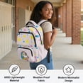 thumbnail image 3 of FKELYI Splatter Rainbow Horse Print Kids Backpack with Multi-Pockets 17 Inch Schoolbag for Elementary Student Casual Daypack Travel Rucksack Knapsack for Girls Bagpacks, 3 of 7