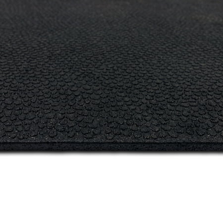 Mohawk Home Solid All Purpose 1/2 Non Skid Heavy Duty Rubber Floor Mat Pebble, Black, 24in x 36in