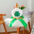 thumbnail image 4 of TIELUTT & Cat Tutu Dress with Green Bow – Embroidered Four Leaf Small Medium Birthday & Pet Clothes Pet Clothes for Medium Dogs Easter Pet Clothes Rack Pet Clothes for Medium Dogs Boys Pet Clothes Cl, 4 of 7