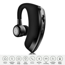 Bluetooth Headset for Cell Phones, Wireless Bluetooth Earpiece for iPhone, Android, Samsung, IPX5 Waterproof, 16 Hrs Talking Hands Free Earphone with Noise Cancelling Mic for Outdoor/Business