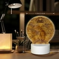 thumbnail image 6 of Daiia Vintage Map Pattern Acrylic Night Light, LED Touch Light, Bedroom Night Light, Soft Glowing Lamp Perfect Gift for Mother's Day, Birthday, or Christmas, 6 of 9