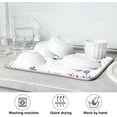 thumbnail image 7 of Bohemian Flowers Dish Drying Mat for Kitchen Counter, Ultra Absorbent Reversible Microfiber Dishes Drying Rack Pad Heat-resistant Mats 18x24 Inch, 7 of 7