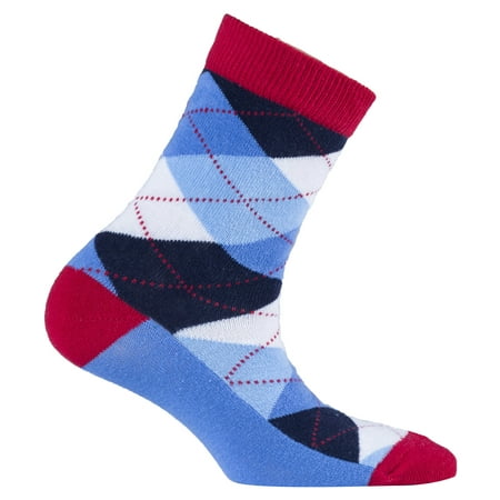

Cerulean Red Argyle Socks