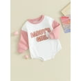 thumbnail image 3 of GXFC Infant Fall Romper for Girls 6M 9M 12M 18M Baby Girls Long Sleeve Letter Embroidery One Piece Jumpsuit Bodysuit Autumn Clothing for Newborn Girls, 3 of 9