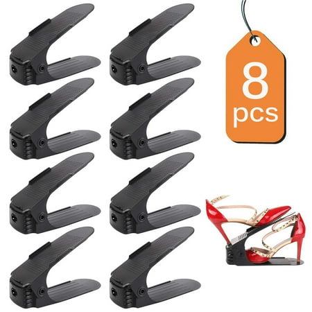 

FANCY 8PCS Adjustable Shoes Organizers Slots Shoe Stands Foot Stands Space Saving