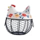 thumbnail image 3 of Cesta para huevos de gallina, suministros de cocina, soporte decorativo de alambre de metal para huevos de gallina Infantil, 3 of 9