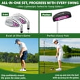 thumbnail image 6 of XDriveMax 6 Pieces Golf Club Set, Junior Complete Set for Ages 8-12 with Stand Bag, Right Handed, 2 Head Covers, Green, 6 of 8