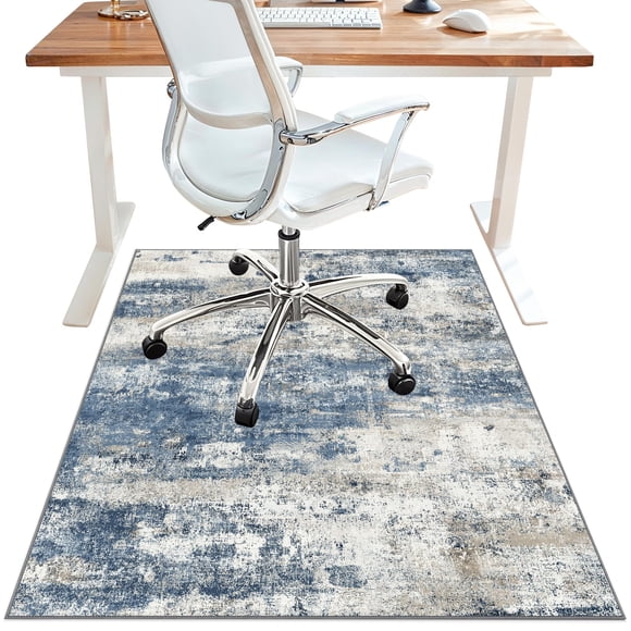 Alfombra BESBLEE, diseño abstracto, 90 x 120 cm, color beige