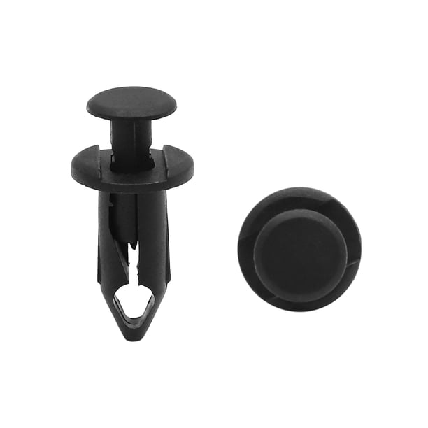 100pcs 8mmX15mmX22mm Grapas de Plástico Negro para Guardabarros Defensas Sujetador