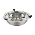 thumbnail image 3 of Olla caliente giratoria separada, olla caliente dividida, utensilios de cocina sólidos, plato de frotamiento elevable con divisor, olla de mandar, 3 of 8