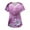 02# Purple Pink, variant on 2025 Scrub Tops Women Short Sleeve Plus Size V-Neck Fun Printed Scrubs Top Medical Nursing Uniforms with Pockets White M