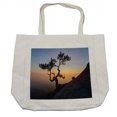 thumbnail image 1 of Mountain Shopping Bag, Picturesque Landscape Sunset at the Black Sea Autumn Tree on a Cliff Idyllic Photo, Eco-Friendly Reusable Bag for Groceries Beach and More, 15.5" X 14.5", Cream, by Ambesonne, 1 of 2