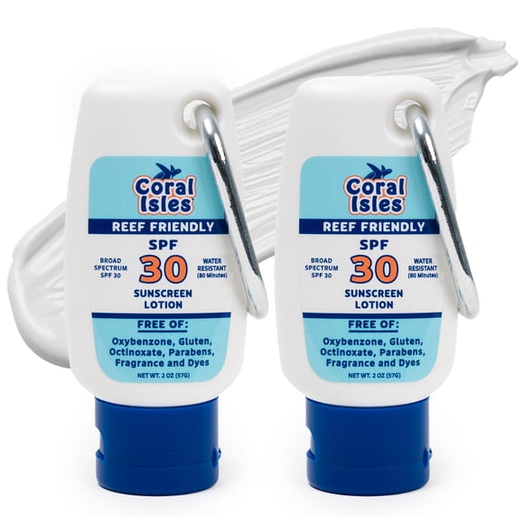 Protector solar Coral Isles SPF 30 de amplio espectro, 60 ml x 2