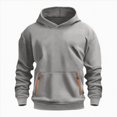 thumbnail image 4 of Staki Baby Toddler Kid Boy Solid Casual Pocket Hoodie Sweatershirt Pullover 4-15Y(Light Gray,4-5 Years), 4 of 4