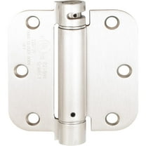 Adjustable Spring Hinge, 3-1/2 Inches, 5/8" Radius Corner, Satin Nickel by Stone Harbor Hardware