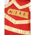 thumbnail image 4 of TiaoBug Girls Cheer Leader Uniform Schoolgirl Dance Dress Stage Performance Cheerleading Outfit Red 16, 4 of 7