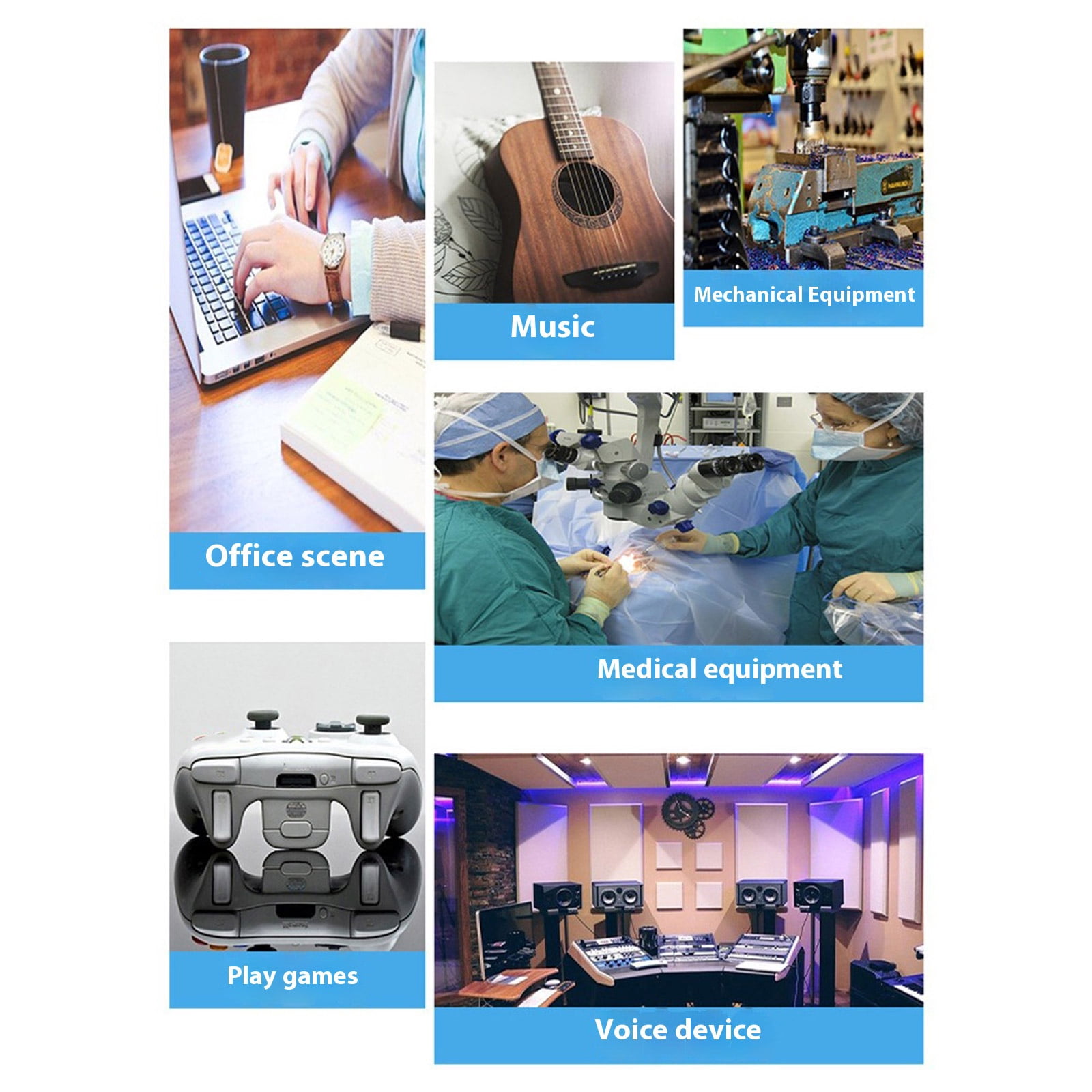 3-Pedal USB Foot Controller with Ergonomic Design, Multimedia & Factory Machine Operations Macros