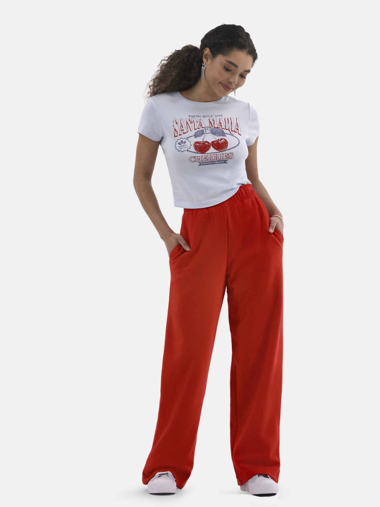 No Boundaries Soft Fleece Wide Leg Pants, 30” Inseam, 1 or 2-Pack, Women’s XXS-4X